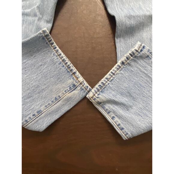 Levi’s 501 Button Fly Jeans Men’s W33 L30 Y2K Light Wash Straight Leg Denim - Picture 5 of 7